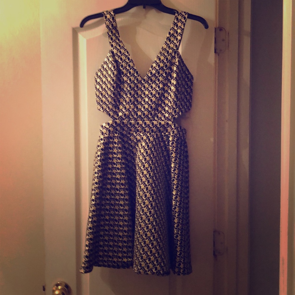 Black and gold dress